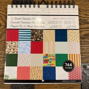 American Crafts 12 Month Calendar Kit - Multicolor